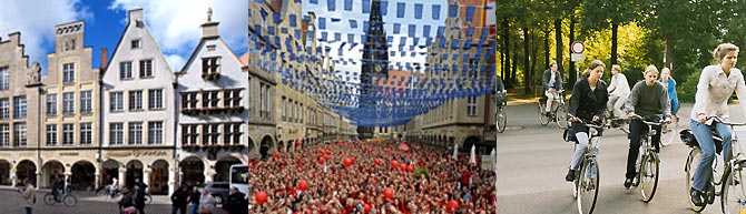 Photo1: PrinzipalMarkt by Presseamt Münster / Angelika Klauser- Photo2: PrinzipalMarkt - Presseamt Münster / Joachim Busch - Photo3: Promenade: Presseamt Münster